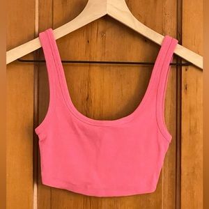 Zara Size Small Pink Ribbed Knit Crop Top